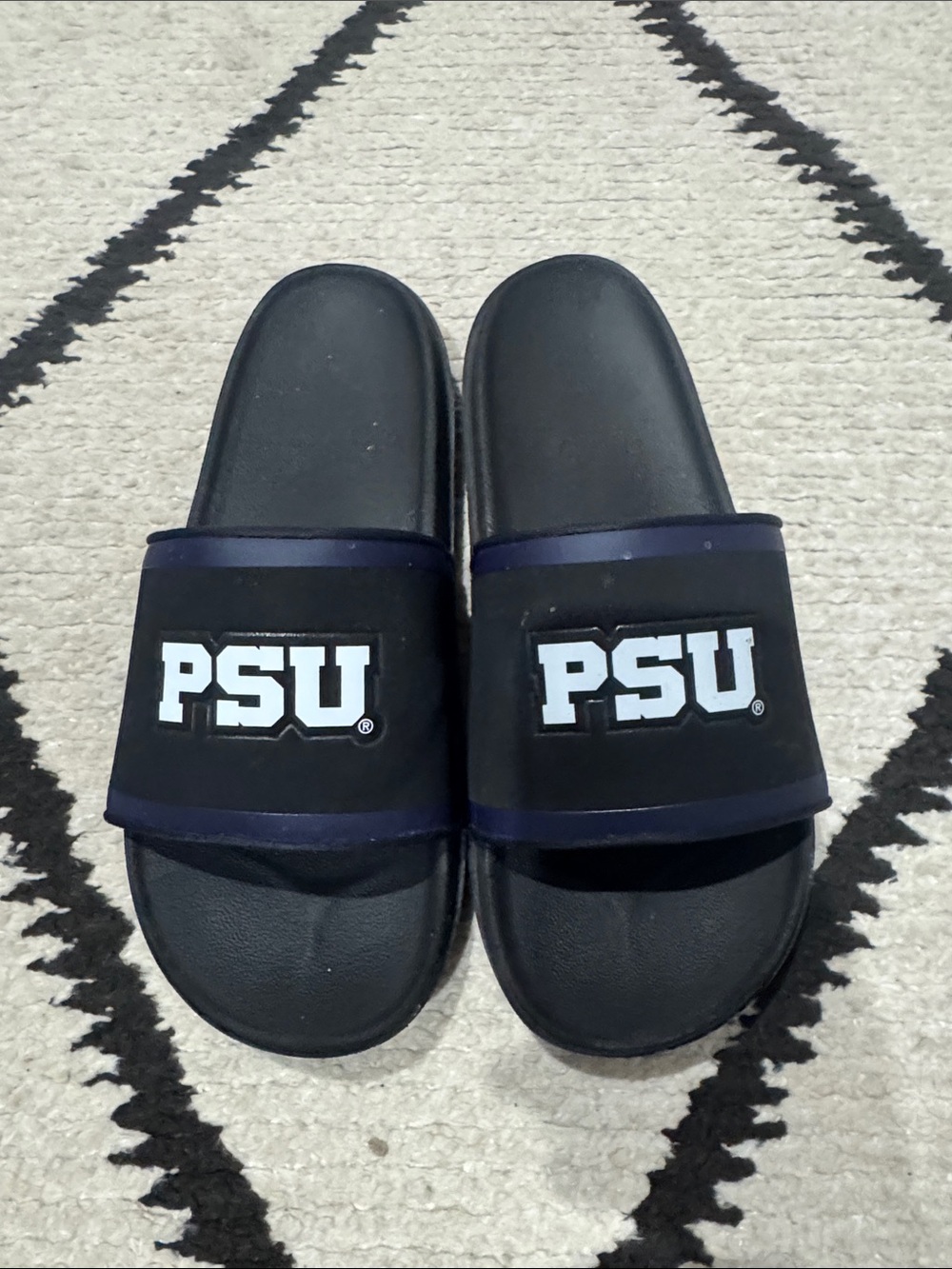 PSU Penn State Nike mens Black Slides Sandals US 12